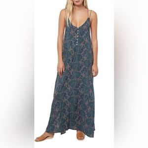 O’Neill | Turquoise pattern maxi dress | Size Small